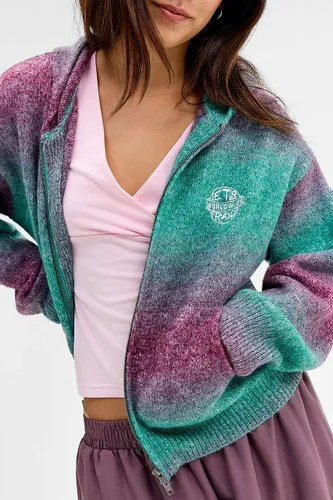 Sweat à capuche en tricot à fermeture éclair avec graffiti ombré iets frans. en taille: XS - iets frans... - Modalova
