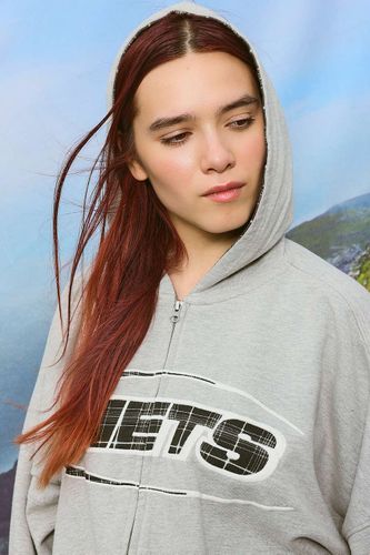 Iets frans. Sweat à capuche gris à ourlet bouffant avec fermeture éclair en taille: XS - iets frans... - Modalova