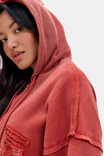 Sweat à capuche gaufré à fermeture éclair en taille: XS - BDG - Modalova
