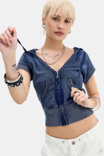 Sweat à capuche court à manches courtes style Babydoll en taille: Medium - BDG - Modalova