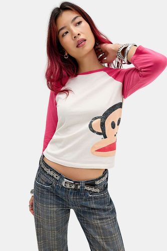 T-shirt UO Paul Frank à manches raglan 3/4 par en taille: XS - Urban Outfitters - Modalova