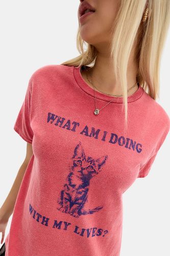 T-shirt décontracté UO Cats Lives par en taille: Medium/Large - Urban Outfitters - Modalova