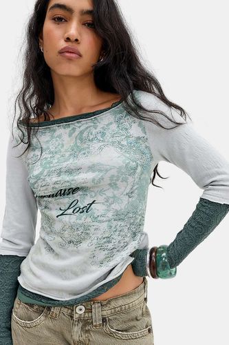 T-shirt graphique Twofer Double Trouble Kimchi taille: XS - Kimchi Blue - Modalova