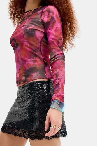 Mini jupe-short à sequins en taille: XS - Kimchi Blue - Modalova