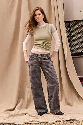 Jeans à fines rayures jacquard taille basse Kayla en taille: 26 l 30 L - BDG - Modalova