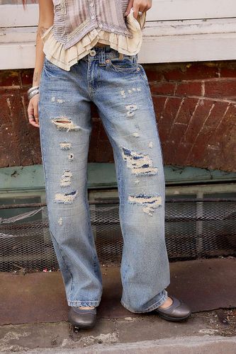 Jean Lowrider à Matières Mixtes Kayla en taille: 27 l 32 L - BDG - Modalova