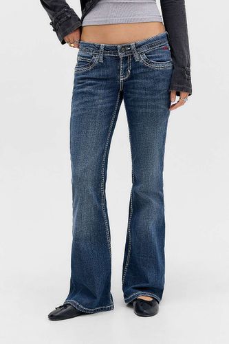 Jean skinny bootcut taille basse bleu foncé à coutures contrastées taille: 24 l 32L - BDG - Modalova