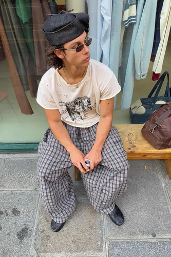 Pantalon en coton à carreaux Sid iets frans. en taille: Small - iets frans... - Modalova