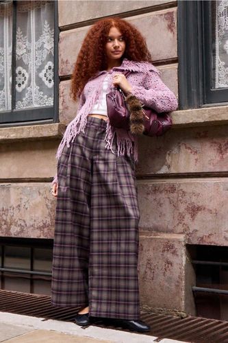 Pantalon cocon à carreaux UO Noa par en taille: Small - Urban Outfitters - Modalova
