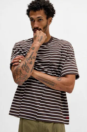 T-shirt asymétrique à rayures épissées en taille: 2XS - BDG - Modalova