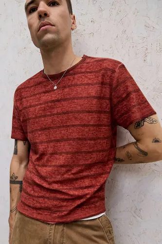 T-shirt à manches courtes à rayures bordeaux en taille: Medium - Archivis - Modalova