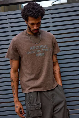 T-shirt graphique à manches courtes en tissu flammé Archive en taille: 2XS - Archivis - Modalova