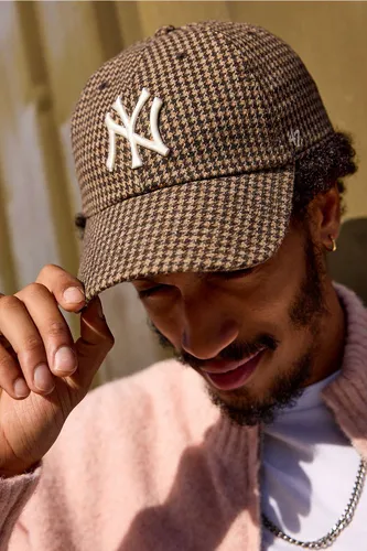 Casquette Clean Up NY Yankees pied-de-poule marron exclusive UO '47 Brand par '47 Brand en taille: TAILLE UNIQUE - ’47 Brand - Modalova