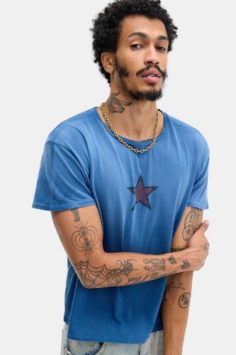 T-shirt graphique bleu marine étoile délavé au soleil en taille: Small - Jaded London - Modalova