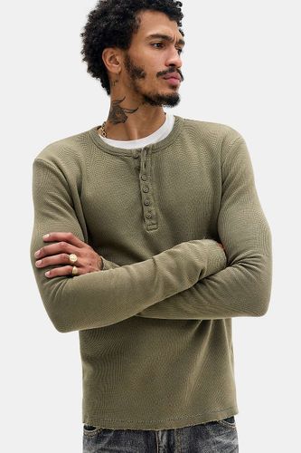 T-shirt Henley gaufré à manches longues taille: Small - Jaded London - Modalova