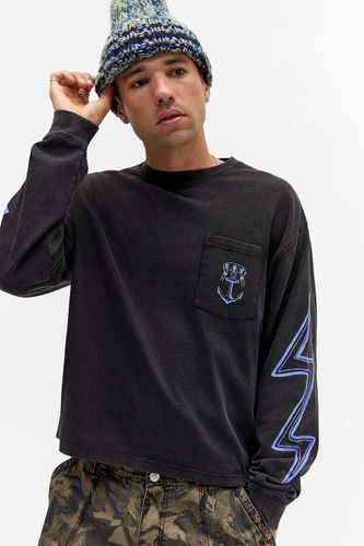 T-shirt marin à manches longues exclusif Temp UO en taille: Small - Urban Outfitters - Modalova