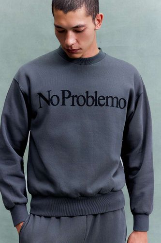 Sweat à capuche gris avec logo en taille: Medium - No Problemo - Modalova