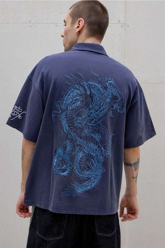Polo à panneaux marine UO Exclusif en taille: Large - Ed Hardy - Modalova