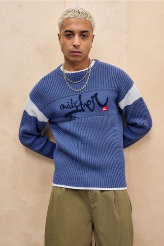 Pull en maille bleu vintage UO Exclusive en taille: Medium - Quiksilver - Modalova