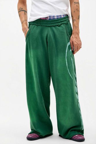Pantalon de jogging droit vert Divine Airbrush en taille: Small - Jaded London - Modalova