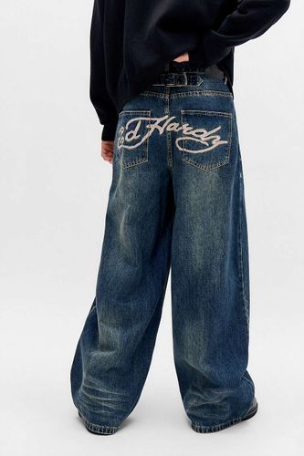 Jean torsadé délavé bleu exclusivité UO en taille: 30 l 30 L - Ed Hardy - Modalova