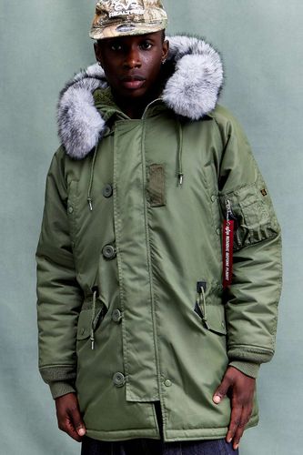 Parka d'hiver N-3B VF 59 vert sauge en taille: Medium - Alpha Industries - Modalova