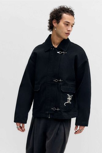 Veste en toile à fermoir noir Exclusivité UO en Black taille: Medium - Ed Hardy - Modalova
