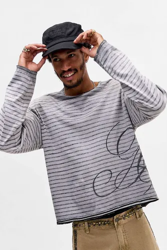 Charcoal Stripe Long Sleeve Tee en taille: Large - Archivis - Modalova