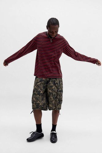 T-shirt à manches longues à rayures asymétriques épissées en taille: XS - BDG - Modalova
