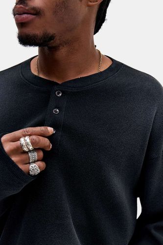 T-shirt Henley gaufré à manches longues en taille: 2XS - BDG - Modalova