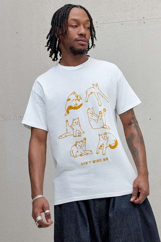 T-shirt graphique UO blanc " Don't Mind Me" Chat par en taille: Small - Urban Outfitters - Modalova