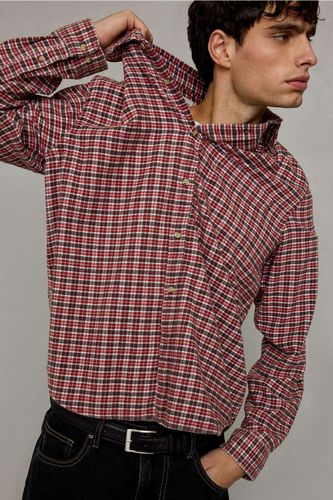 Chemise en flanelle à carreaux rouge ample en taille: Small - BDG - Modalova