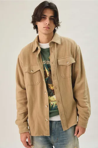 Chemise solide à manches longues en taille: Small - BDG - Modalova