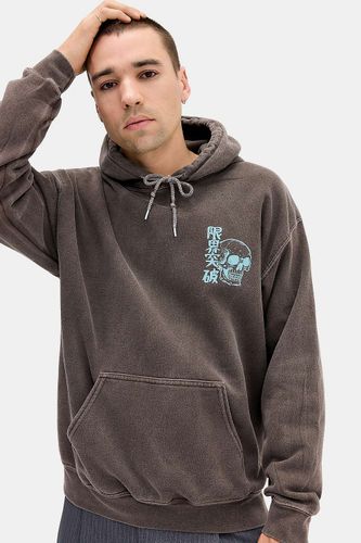 Sweat à capuche UO Brown Skull Grunge par en taille: Small - Urban Outfitters - Modalova