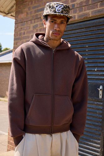 Sweat à capuche zippé en molleton gaufré doublé taille: 2XS - Loom - Modalova