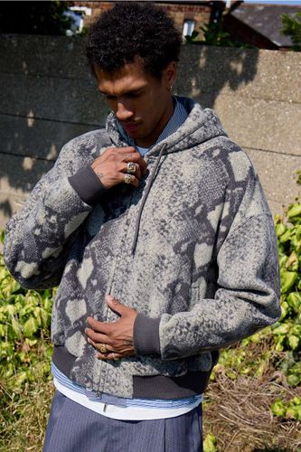 Polaire à capuche zippée serpent UO par taille: 2XS - Urban Outfitters - Modalova