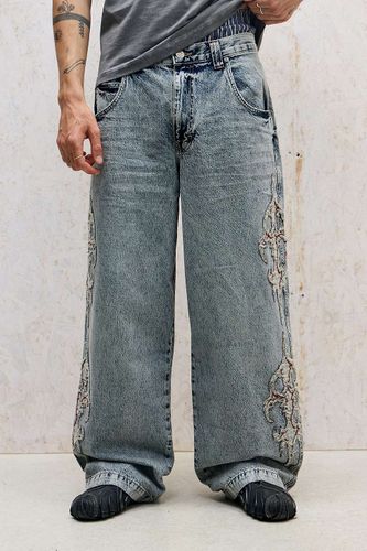 Jean Skate Bleach Bake Neo Appliqué en taille: 26 l 32 L - BDG - Modalova