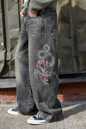 Jeans en denim brodé scorpion Neo Skate taille: 26 l 32 L - BDG - Modalova