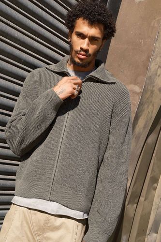 Haut de survêtement en tricot à col entonnoir avec fermeture éclair en Khaki taille: Medium - Archivis - Modalova