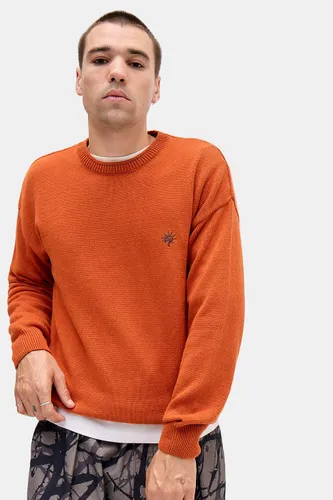 Pull tricoté à motif tourbillon orange en taille: Medium - Ayker - Modalova
