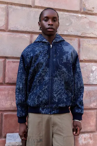 Veste de skate en denim à capuche Rex Laser Paisley en taille: 2XS - BDG - Modalova