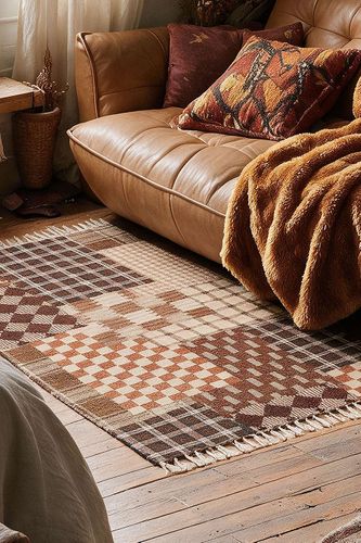 Tapis à carreaux patchwork 3x5pi / 90x150cm par en taille: TAILLE UNIQUE - Urban Outfitters - Modalova