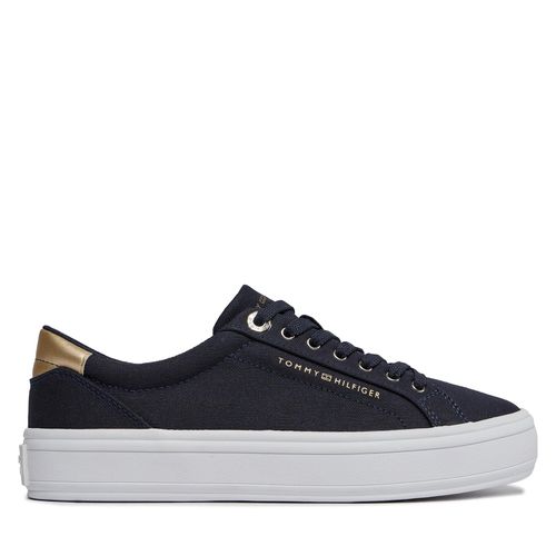 Sneakers Tommy Hilfiger Essential Vulc Canvas Sneaker FW0FW07682 Space Blue DW6 - Chaussures.fr - Modalova