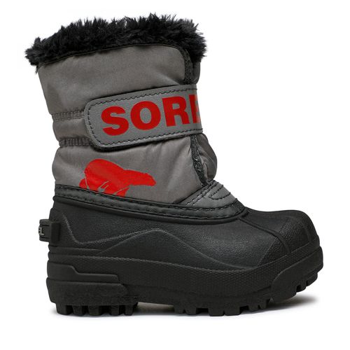 Bottes de neige Sorel Childrens Snow Commander NC1960-052 Gris - Chaussures.fr - Modalova