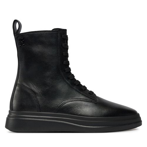 Bottines Tommy Hilfiger Sporty Leather Flat Boot FW0FW07799 Black BDS - Chaussures.fr - Modalova