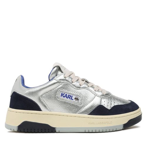 Sneakers KARL LAGERFELD KL63021F Silver Text Lthr W/Blue - Chaussures.fr - Modalova