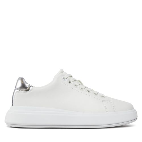 Sneakers Calvin Klein Raised Cupsole Lace Up Lth Bt HW0HW02005 White/Silver 0K6 - Chaussures.fr - Modalova