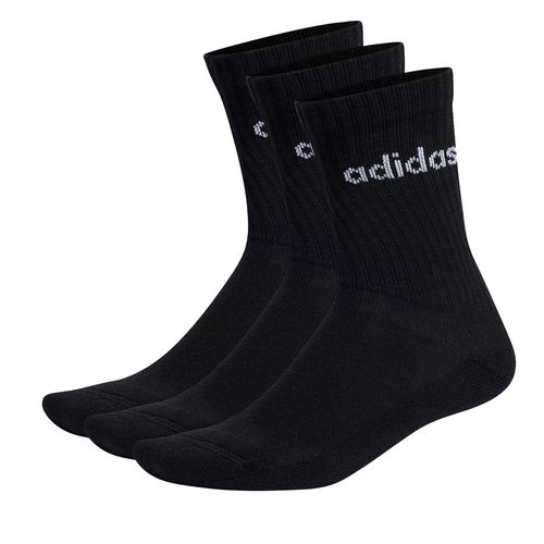 Chaussettes hautes unisex adidas Linear Crew Cushioned Socks 3 Pairs IC1301 black/white - Chaussures.fr - Modalova