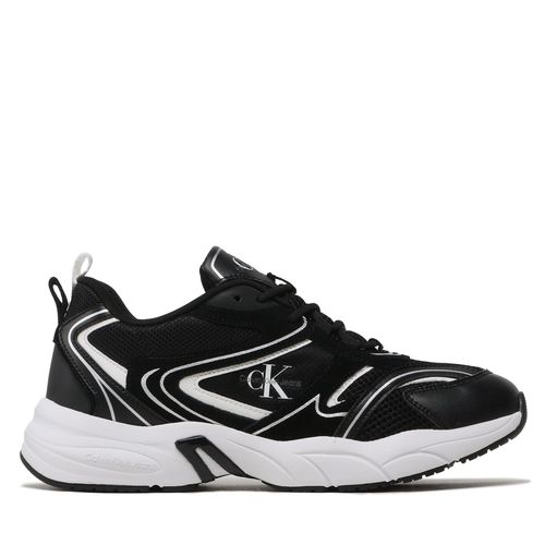 Sneakers Calvin Klein Jeans Retro Tennis Su-Mesh YM0YM00589 Black/White BEH - Chaussures.fr - Modalova