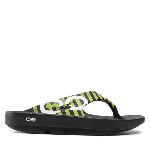 Tongs OOfos Ooriginal Sport Black/Yellow Stripe - Chaussures.fr - Modalova